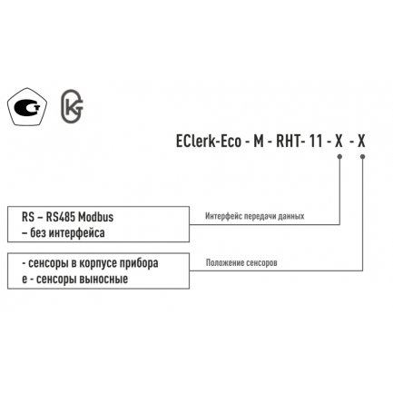 EClerk-Eco-M-RHT-11 Измеритель-регистратор температуры и относительной влажности воздуха, с дисплеем