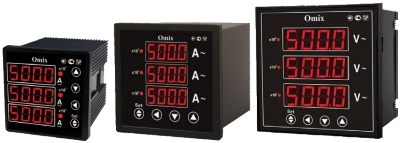 Амперметр трехфазный щитовой Omix AX-3-0.5 (~0…5А)(~0...50кА)