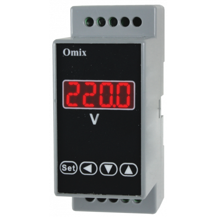 Вольтметр на DIN-рейку Omix D2-DV-1-0.5 (=0...500В)
