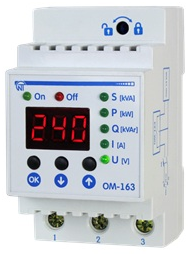 ОМ-163 Однофазное реле мощности/напряжения/мультиметр, 14кВт