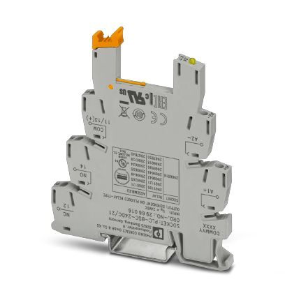 2961105 REL-MR-24DC/21 + 2966016 PLC-BSC- 24DC/21  Вставное миниатюрное силовое реле с силовым конта